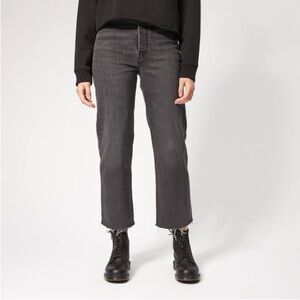 Levi’s Ribcage Straight Dark Gray/Ash Black size 31